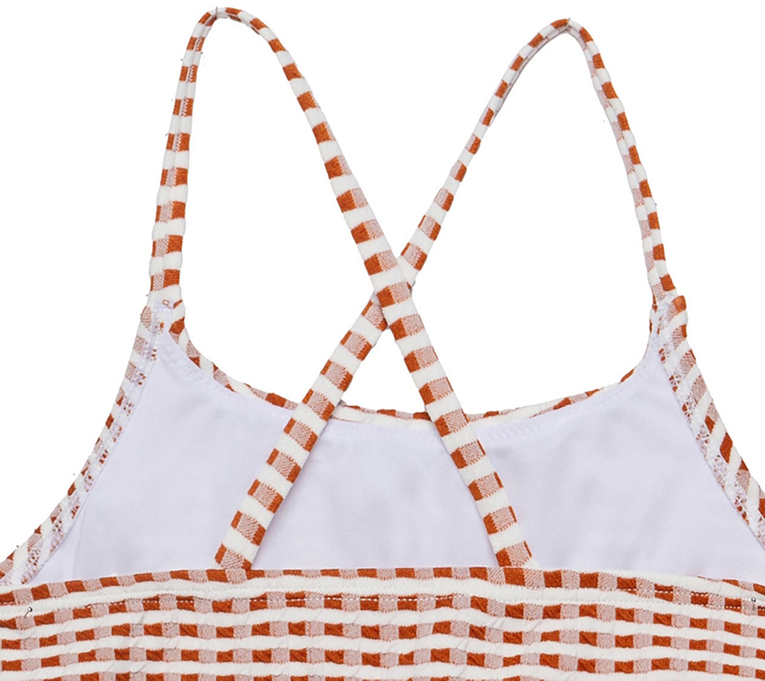 Gottex Girls’ Forever Gingham Textured Criss Cross Strap Swim Set