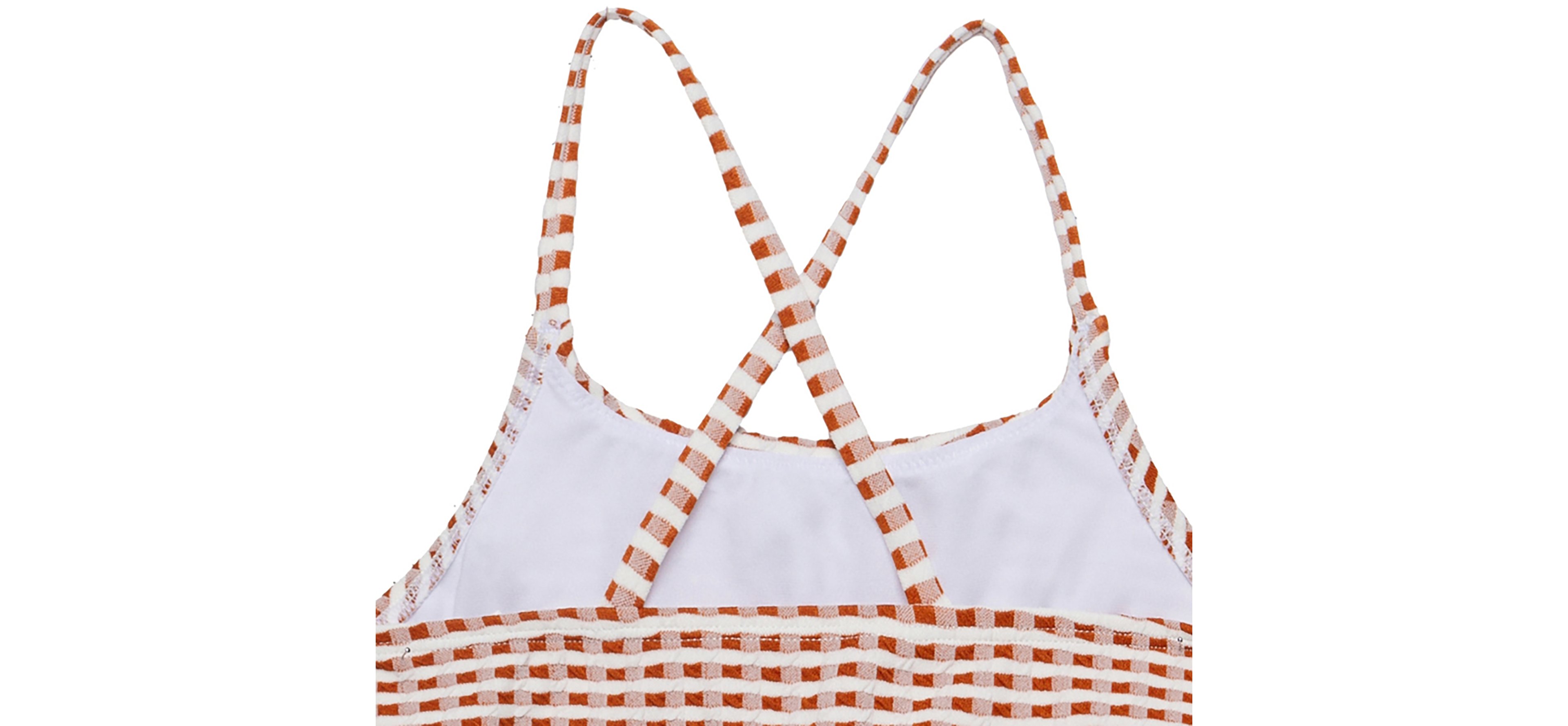 Gottex Girls’ Forever Gingham Textured Criss Cross Strap Swim Set