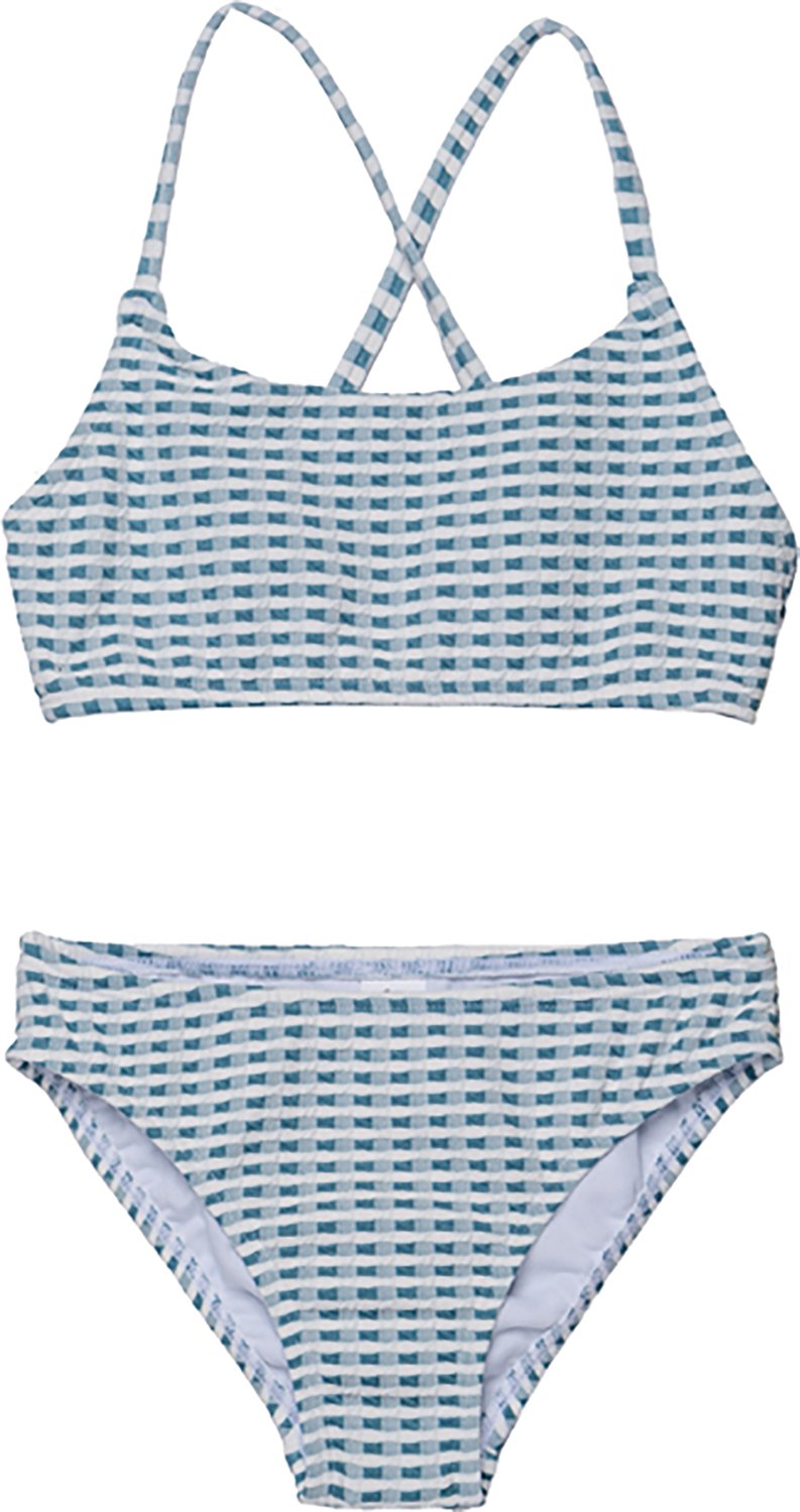 Gottex Girls’ Forever Gingham Textured Criss Cross Strap Swim Set