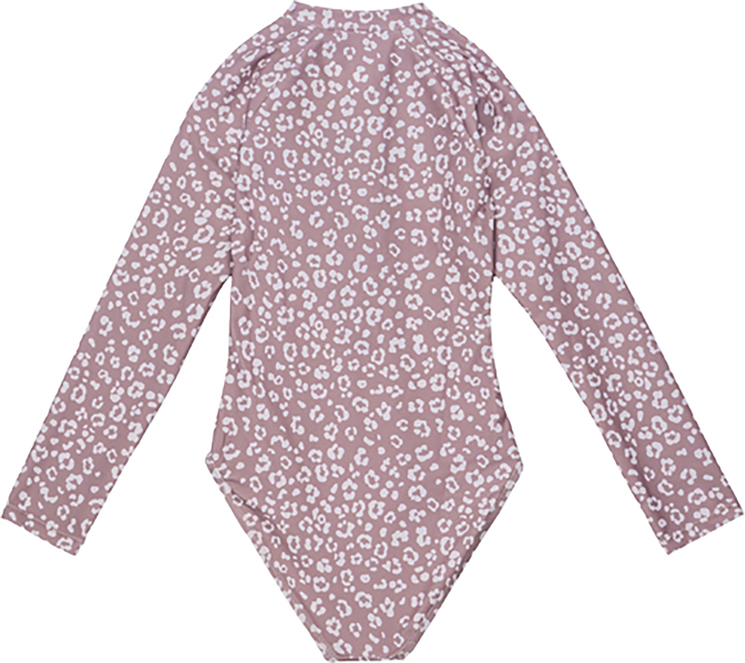 Gottex Girls’ Leopard Love Long Sleeve Zip Front One-Piece
