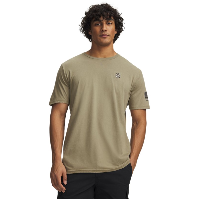 UNDER ARMOUR Mens Freedom Tactical Logo T-Shirt, Color: FED/ATH, Size: L (6009148-499-LG)