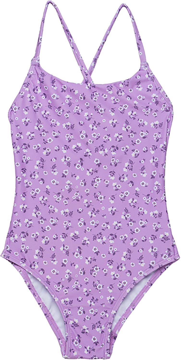 Gottex Girls’ Ditsy Floral Criss Cross Back Adjustable One-Piece