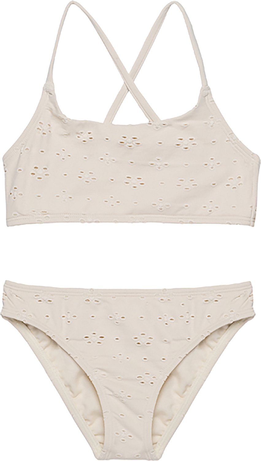 Gottex Girls’ Little Lace Ruffle Criss Cross Back One-Piece
