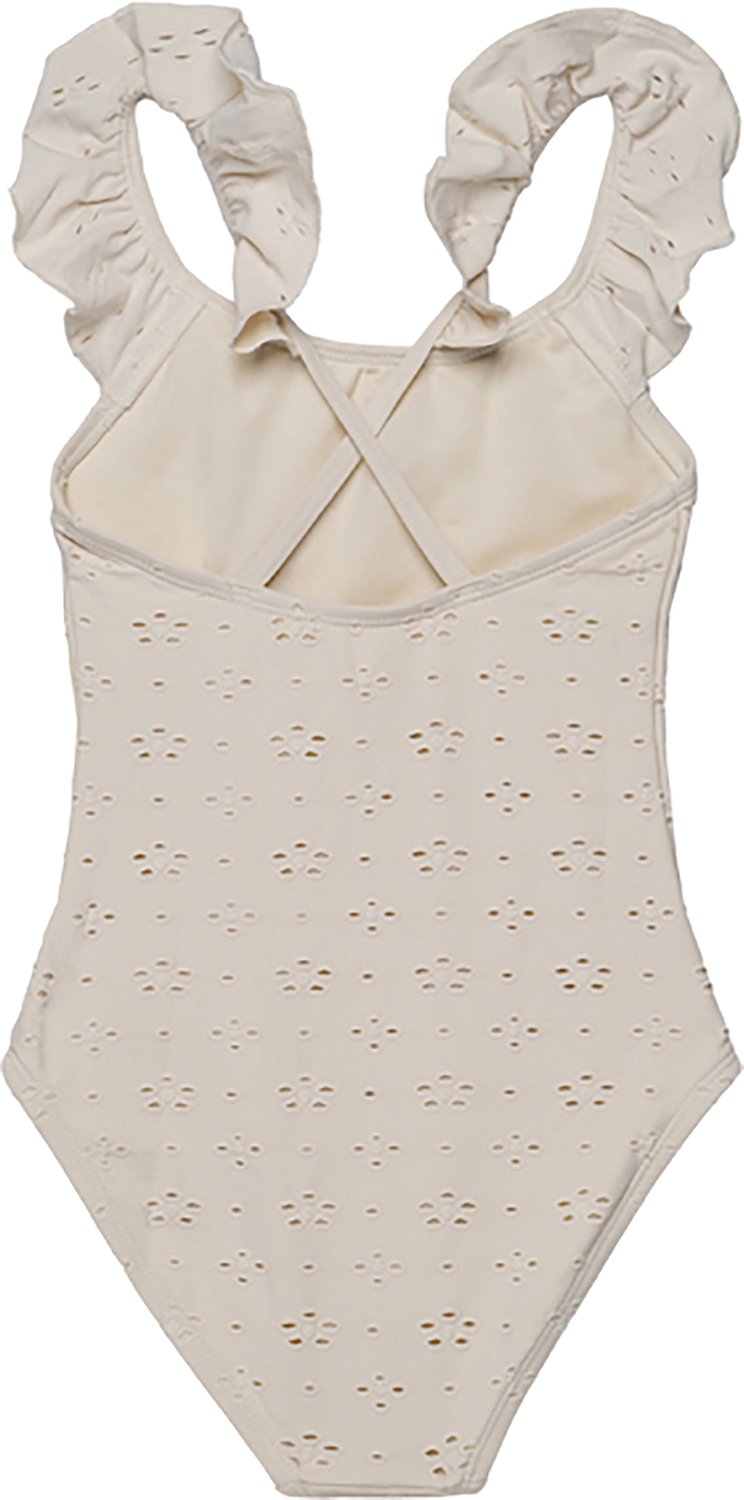 Gottex Girls’ Little Lace Ruffle Criss Cross Back One-Piece