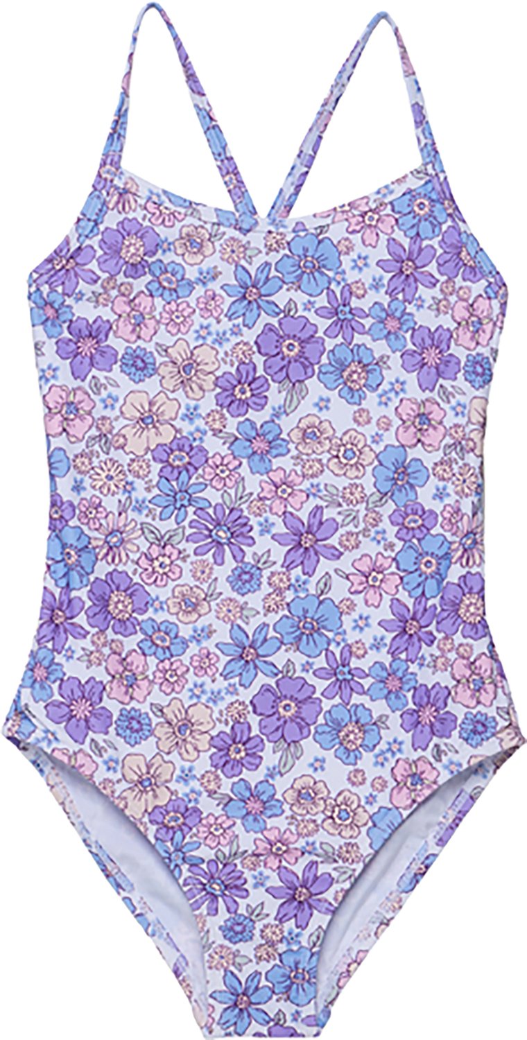 Gottex Girls' Vintage Flower Criss Cross Back One-Piece