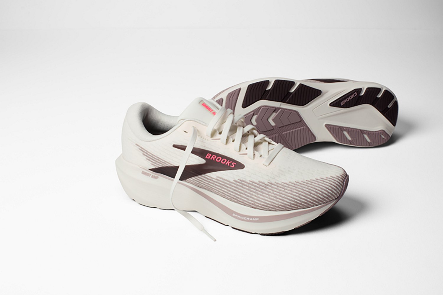 Brooks Womens Ghost AMP Cushioned Road Running Shoes - view number 8