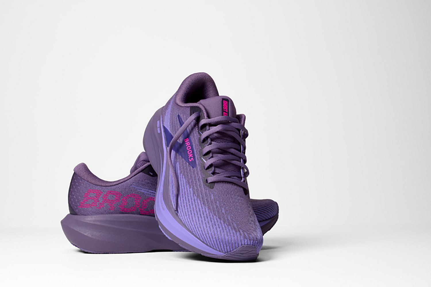 Brooks Womens Ghost AMP Cushioned Road Running Shoes - view number 8