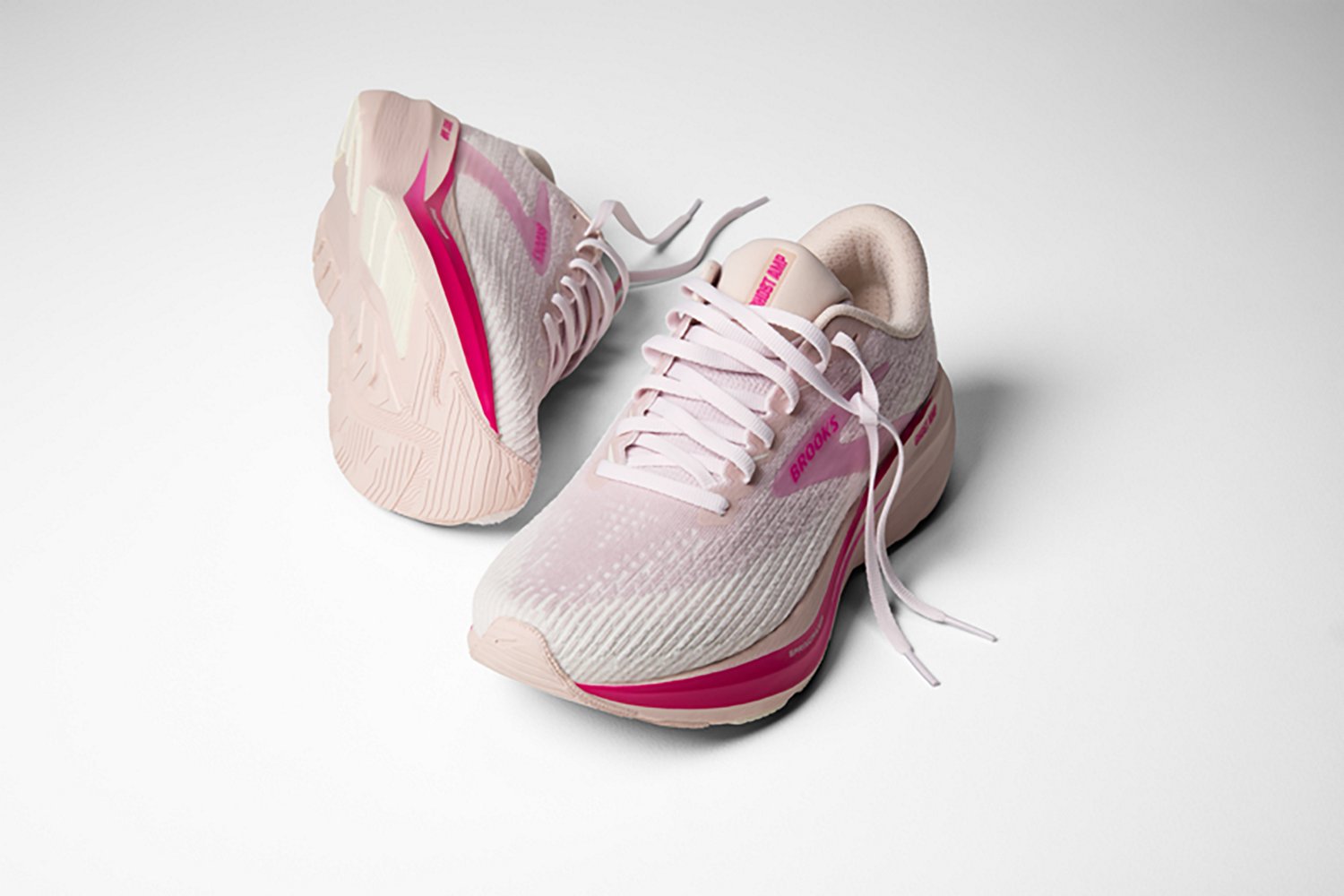 Brooks Womens Ghost AMP Cushioned Road Running Shoes - view number 8