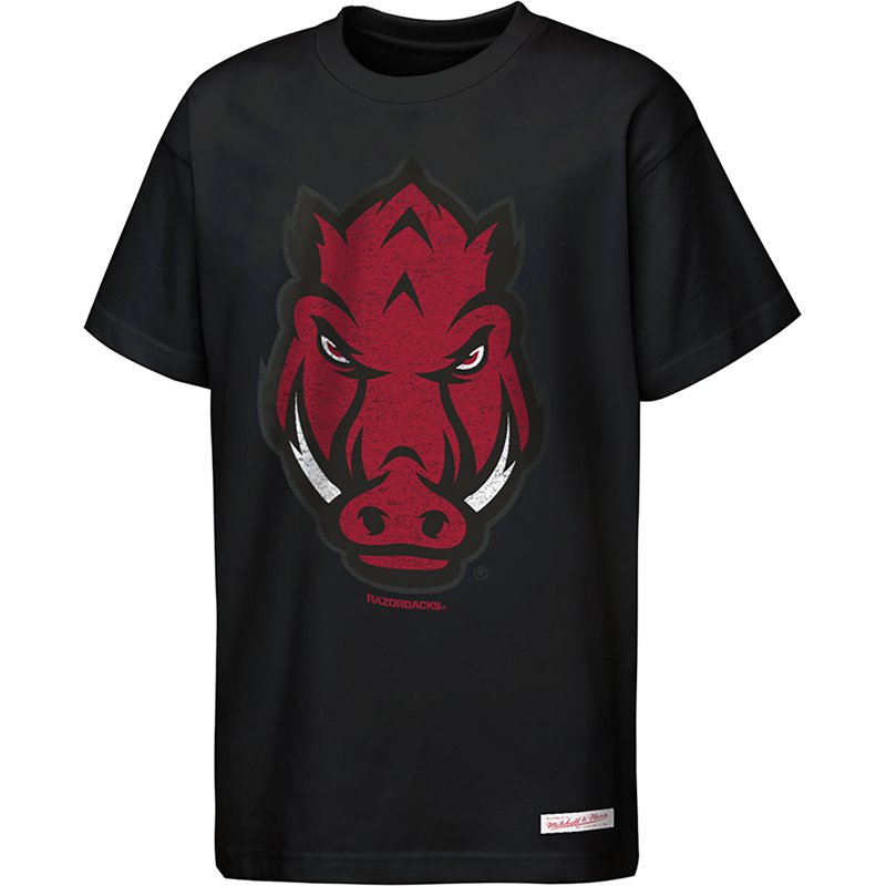 Mitchell & Ness Boys' University of Arkansas Big Face Mascot Graphic T-shirt