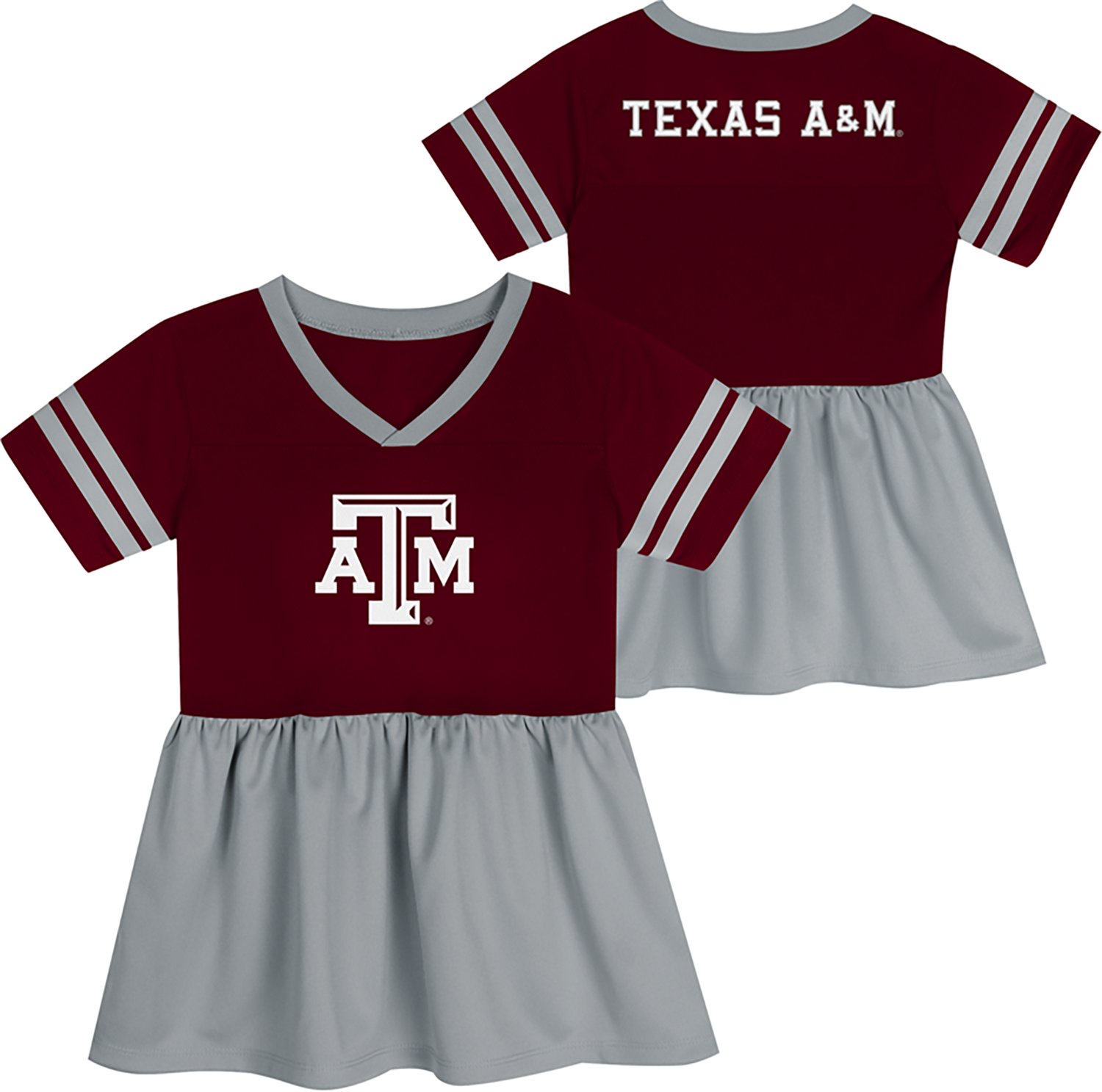 Outerstuff Toddler Girls' Texas A&M University Stadium Lights Fashion Jersey Dress - view number 3