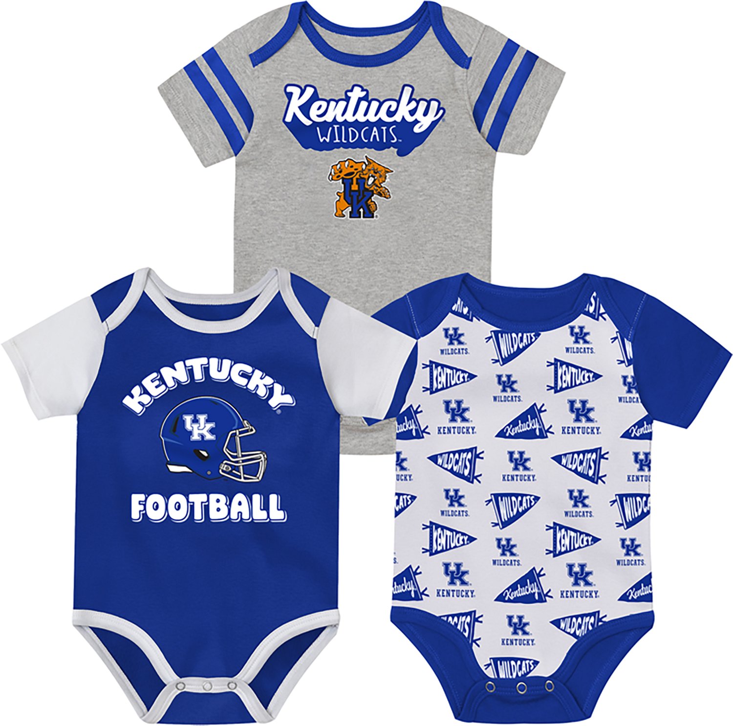 Outerstuff Infants' University of Kentucky Star Player Creeper Set 3-Pack