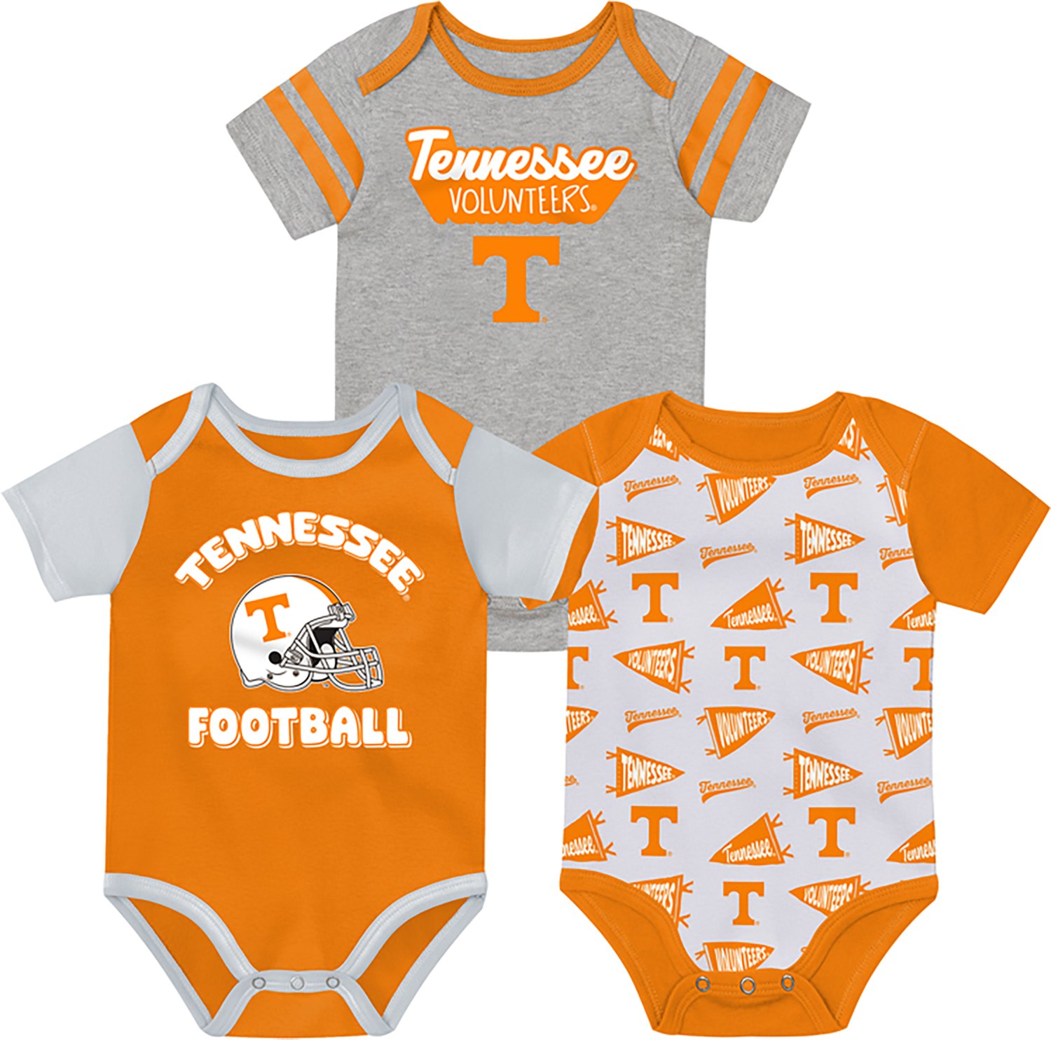 Outerstuff Infants' University of Tennessee Star Player Creeper Set 3-Pack