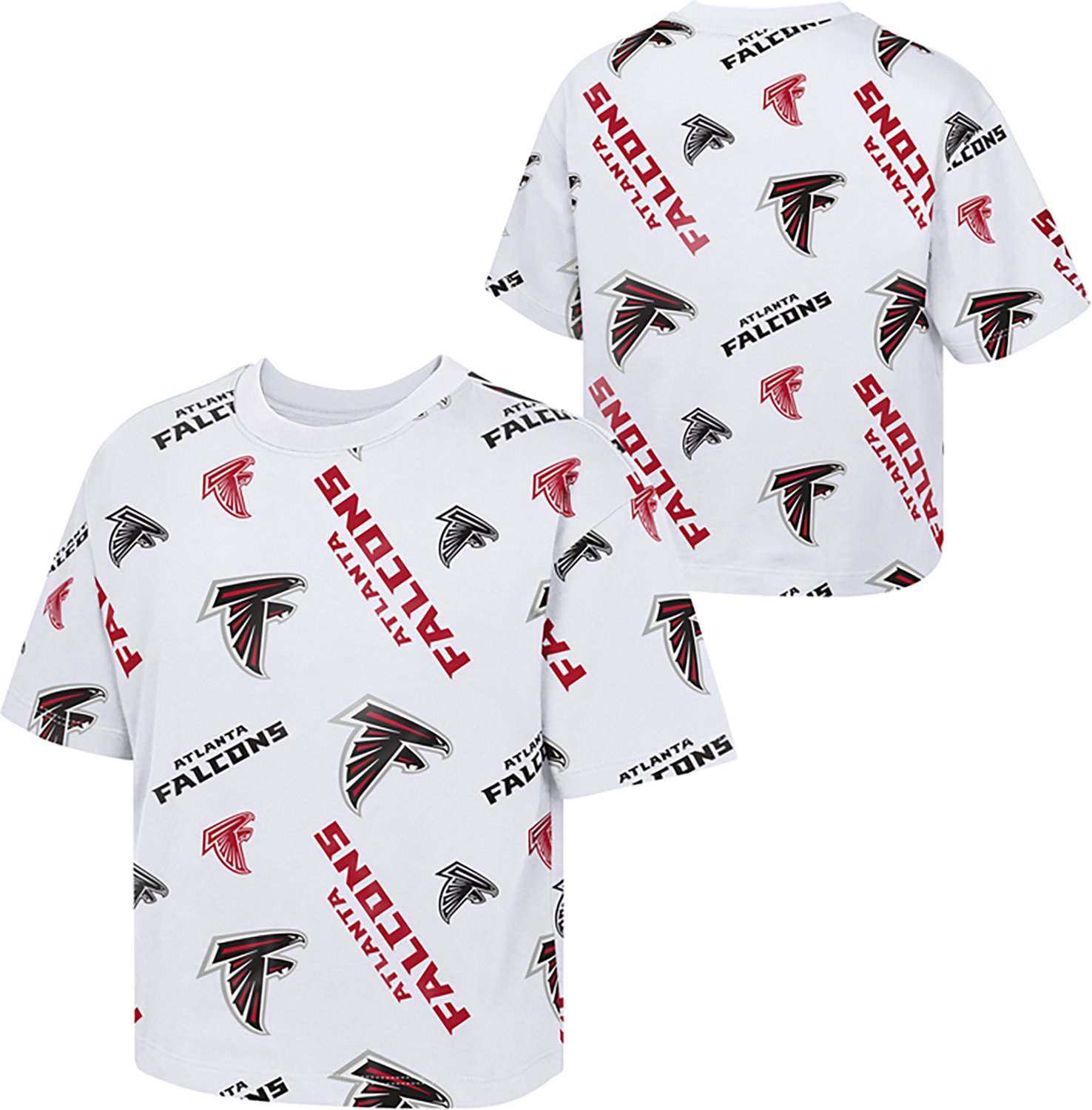 Outerstuff Girls' Atlanta Falcons Run Along Boxy Graphic T-shirt