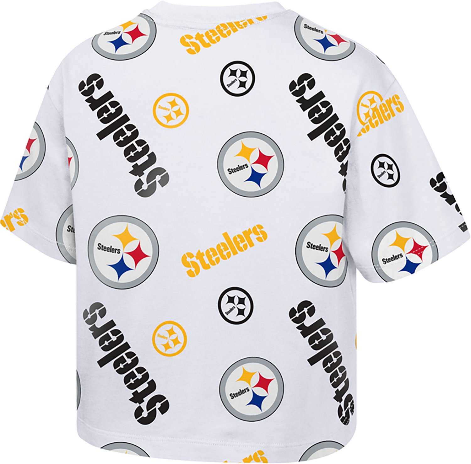 Outerstuff Girls' Pittsburgh Steelers Run Along Boxy Graphic T-shirt