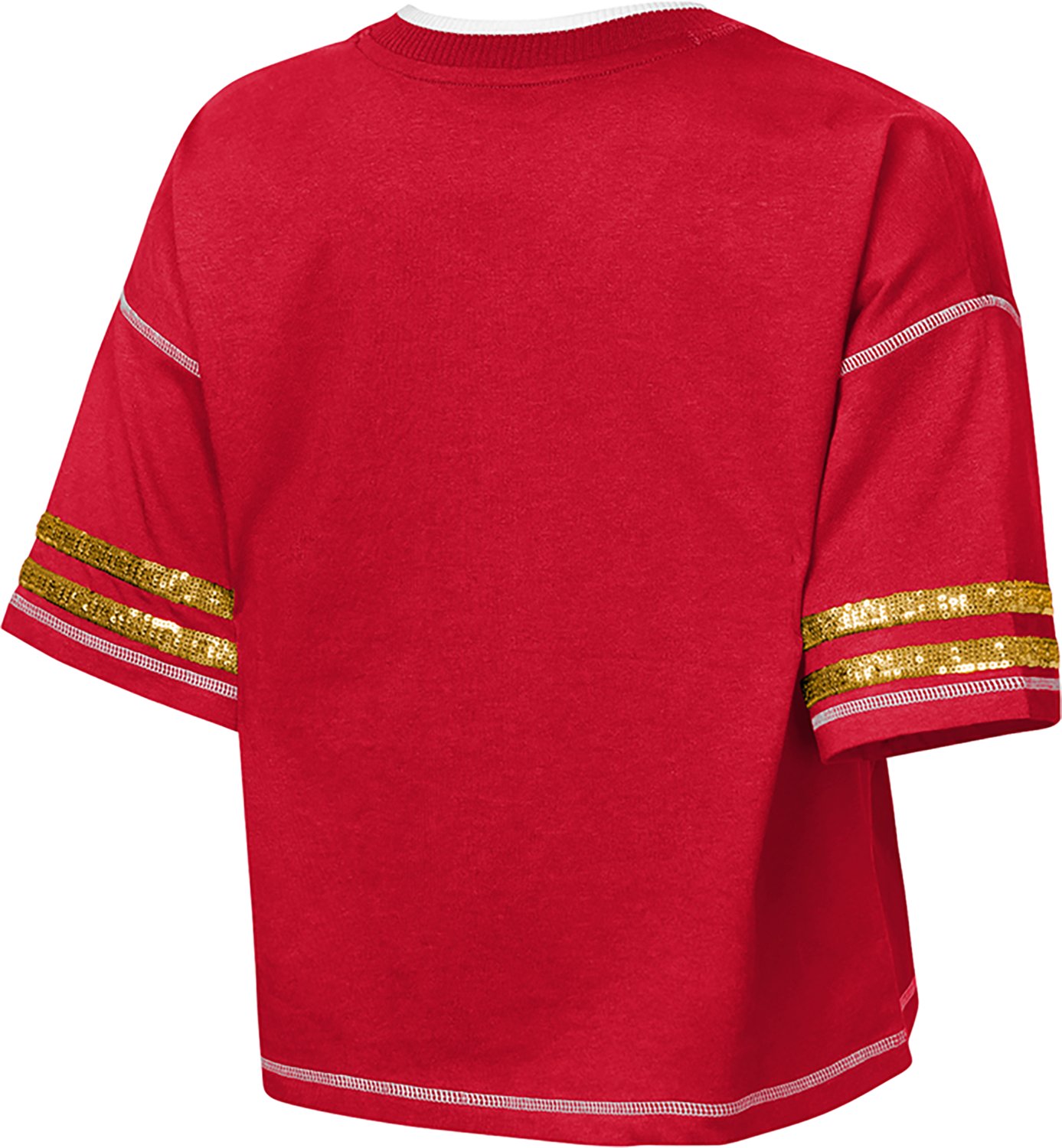 Outerstuff Girls' Kansas City Chiefs Toe Tap V-neck Graphic T-shirt