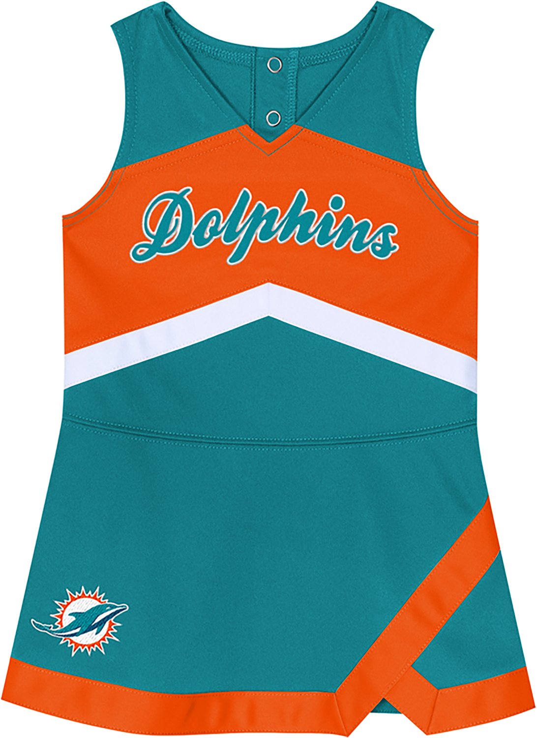 Outerstuff Toddler Girls' Miami Dolphins Cheer Captain Cheerleader Jumper Dress