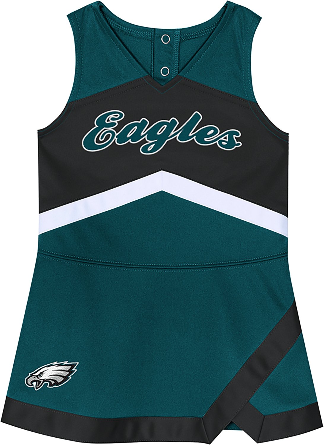 Outerstuff Toddler Girls' Philadelphia Eagles Cheer Captain Cheerleader Jumper Dress