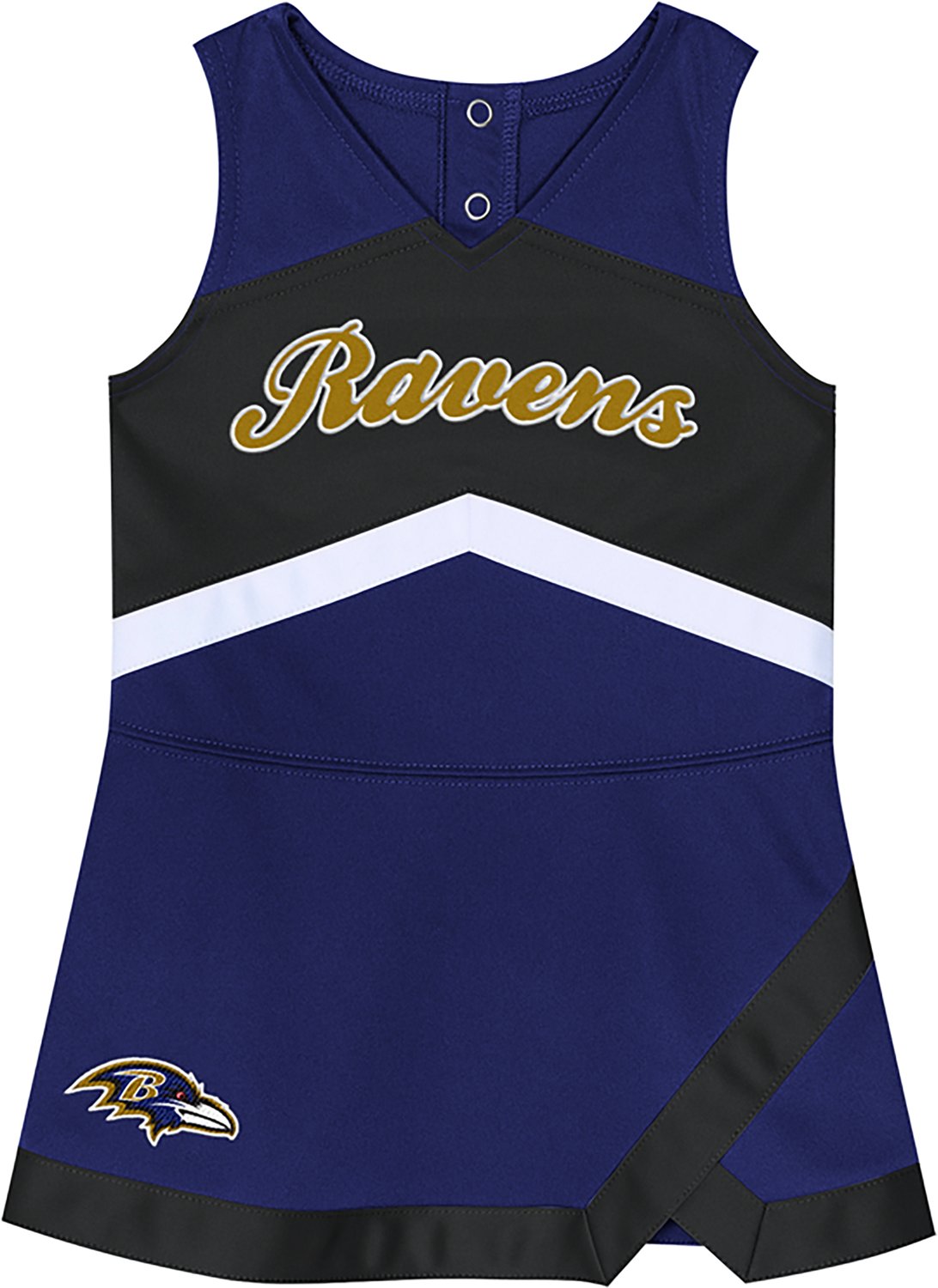 Outerstuff Toddler Girls' Baltimore Ravens Cheer Captain Cheerleader Jumper Dress