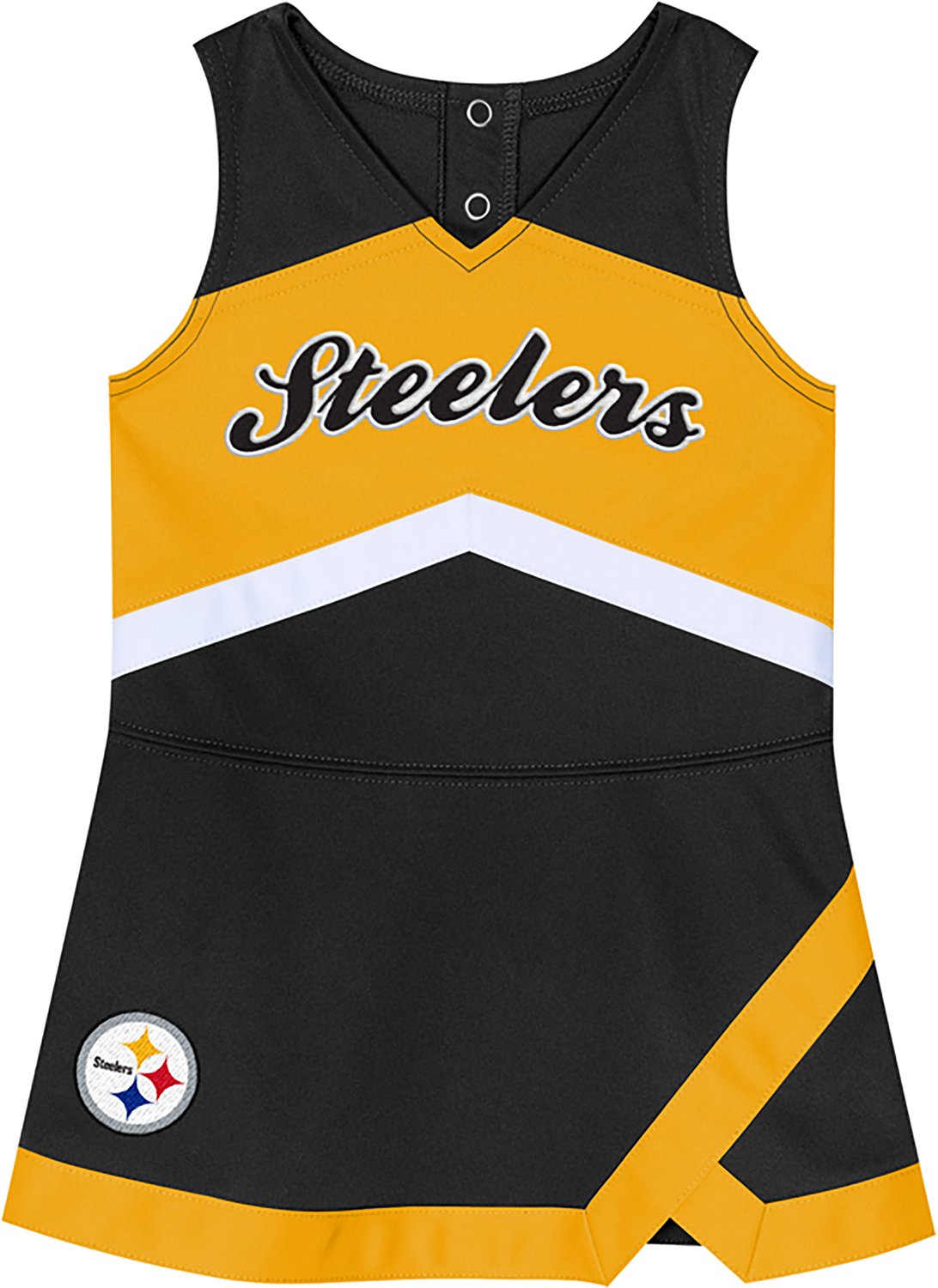 Outerstuff Toddler Girls' Pittsburgh Steelers Cheer Captain Cheerleader Jumper Dress