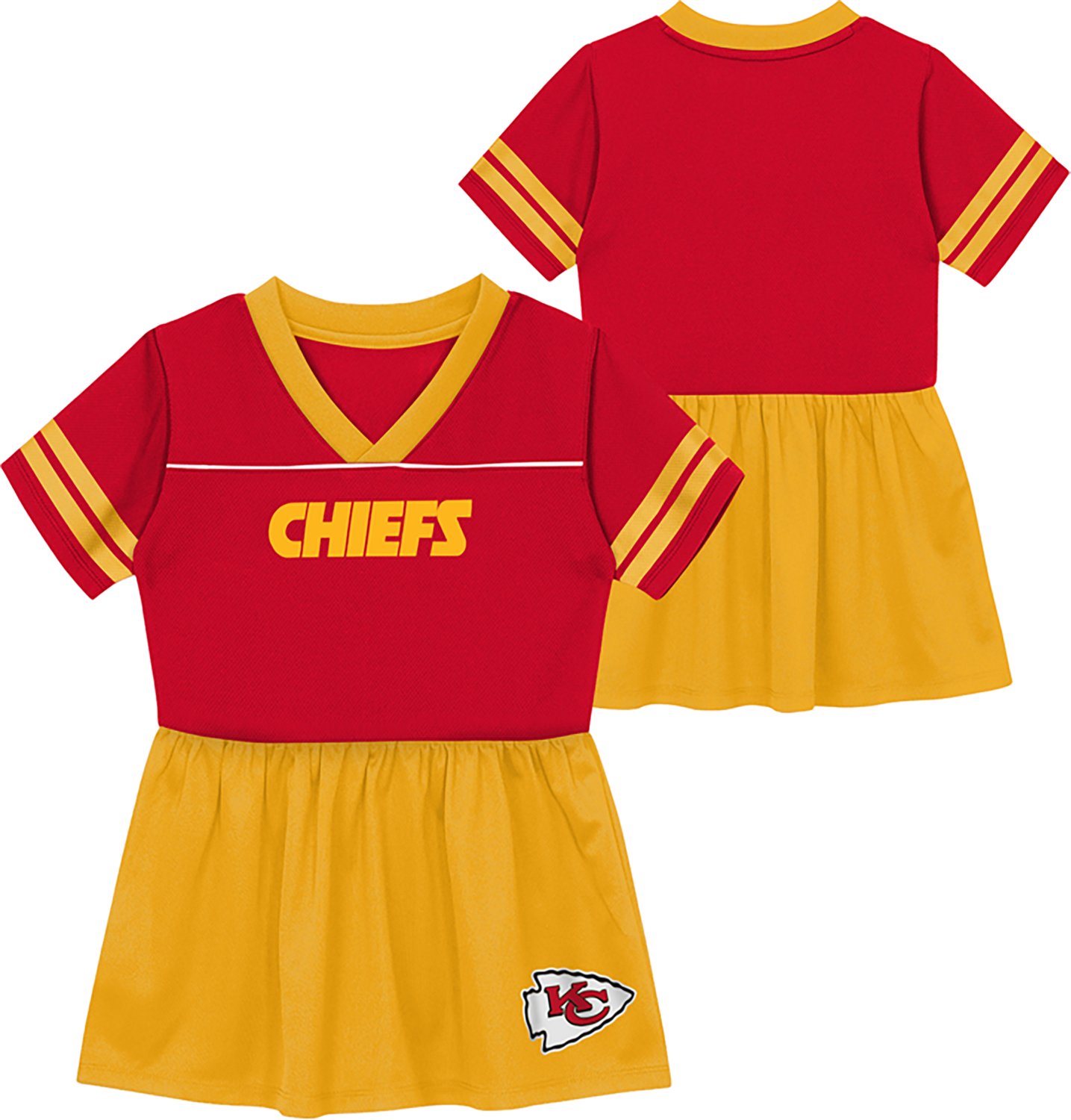 Outerstuff Girls' Kansas City Chiefs Stadium Lights 2.0 Fashion Cheer Dress