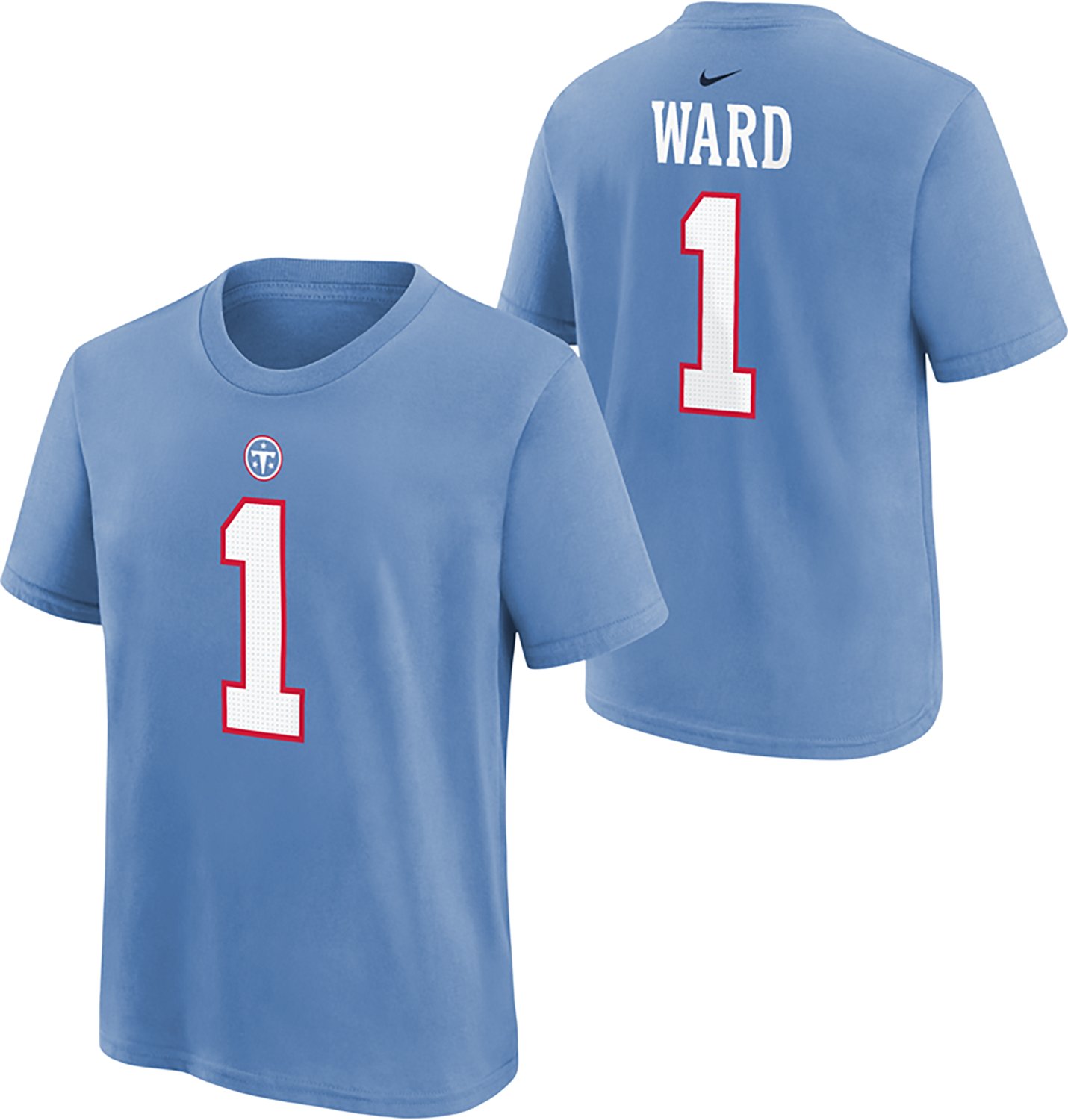 Nike Boys' Tennessee Titans Cam Ward #1 Graphic T-shirt - view number 3