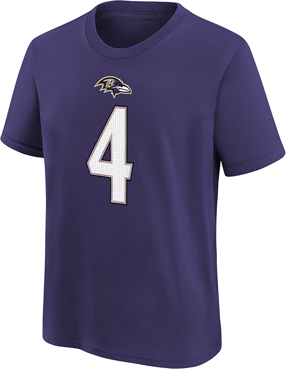 Nike Boys' Baltimore Ravens Zay Flowers #4 Home Graphic T-shirt
