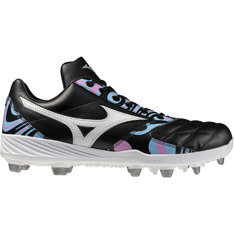 Mizuno Pro Select TPU Baseball Cleats, Size 10.5, Pink/Blue