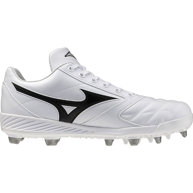 Mizuno Pro Select TPU Baseball Cleats, Size 10, White