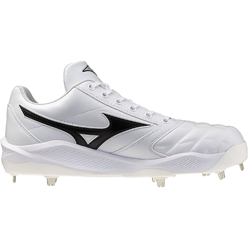 Mizuno Pro Select Metal Baseball Cleats, Size 13, White