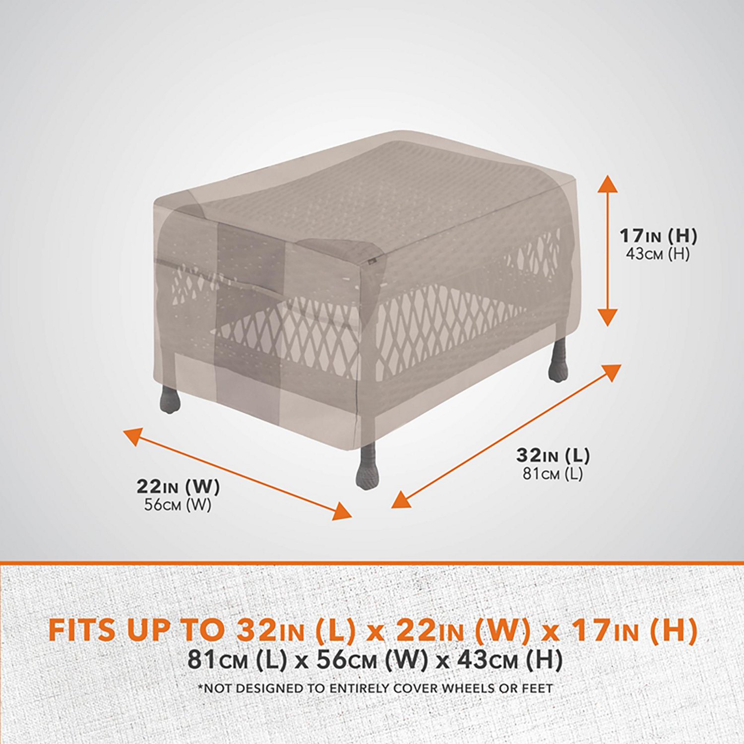Modern Leisure Monterey Patio Ottoman and Side Table Cover - view number 3