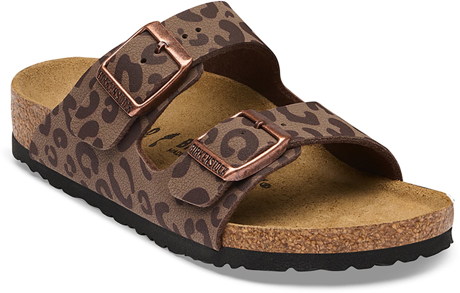 Birkenstock Kids' Arizona Birkibuc Leo Print Sandals
