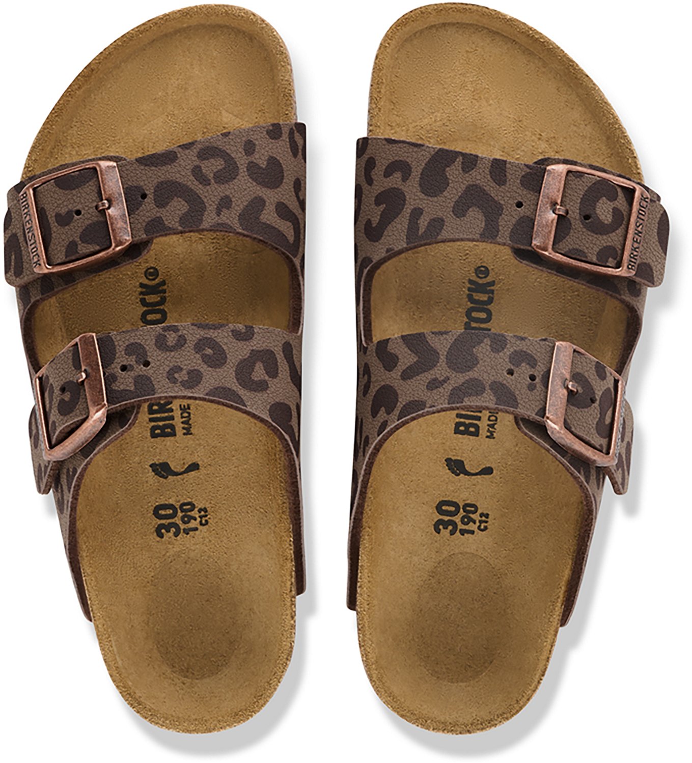 Birkenstock Kids' Arizona Birkibuc Leo Print Sandals - view number 2