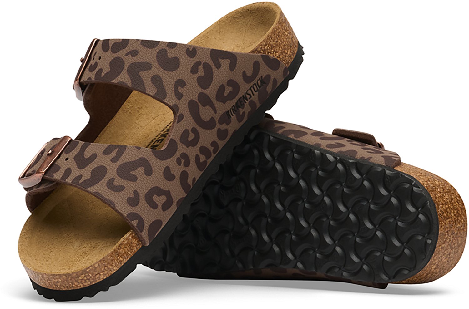Birkenstock Kids' Arizona Birkibuc Leo Print Sandals - view number 3
