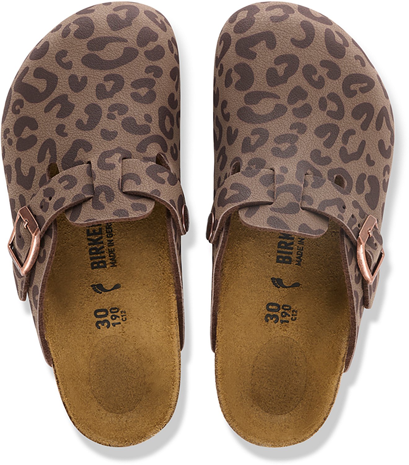 Birkenstock Girls' Boston Birkibuc Leo Print Clogs - view number 2