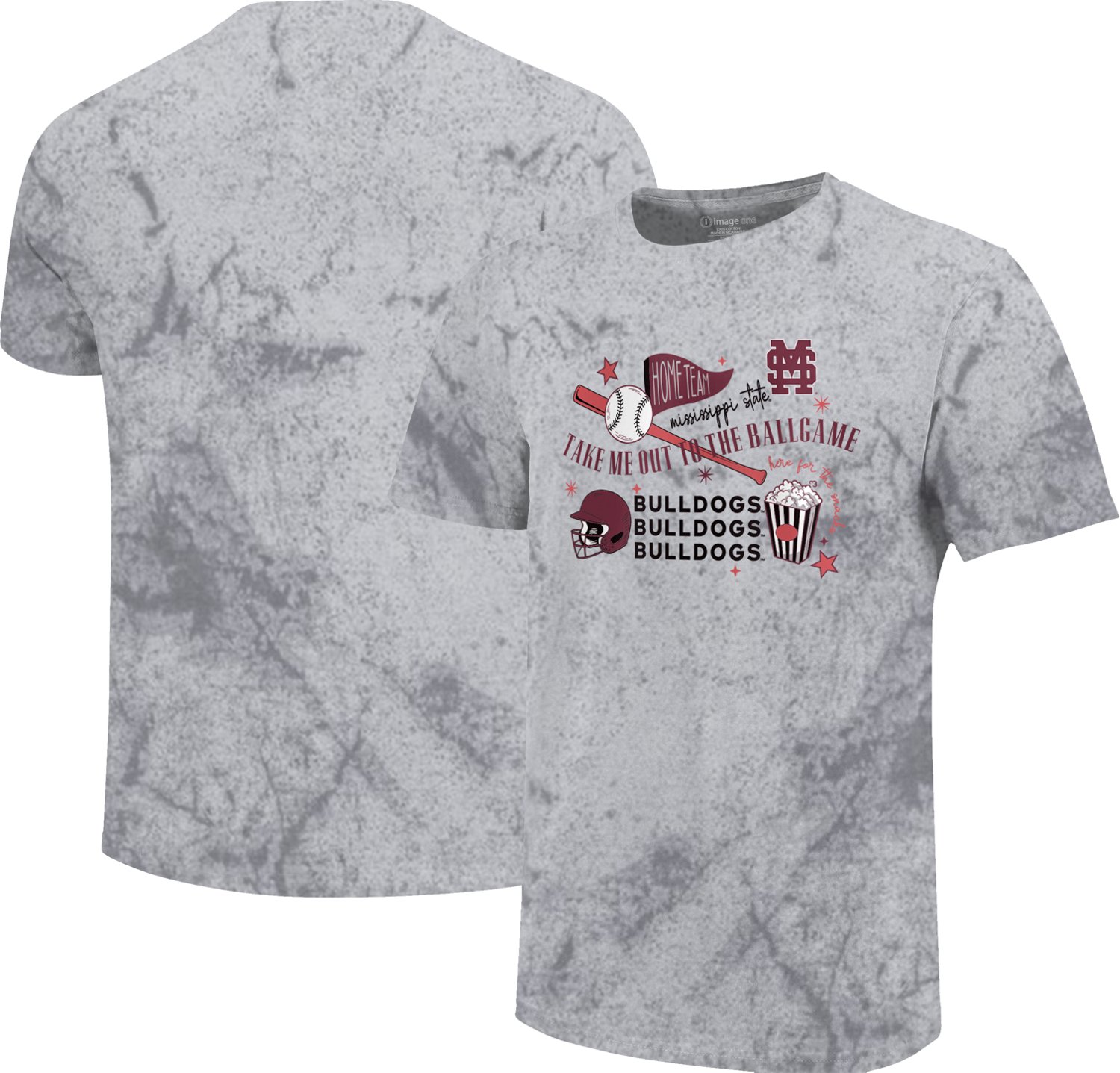 Image One Women's Mississippi State University Detailed Campus Elements Oversized Crew T-shirt - view number 3