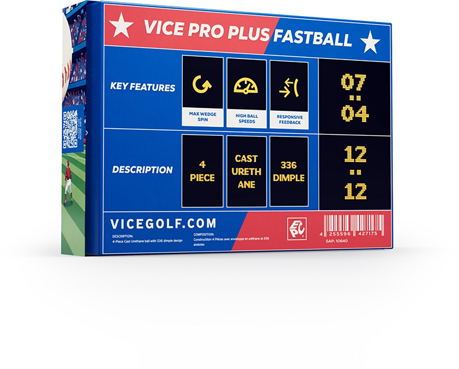 Vice Golf Pro Plus Fastball 4th of July Edition Premium Golf Balls 12-Pack - view number 2