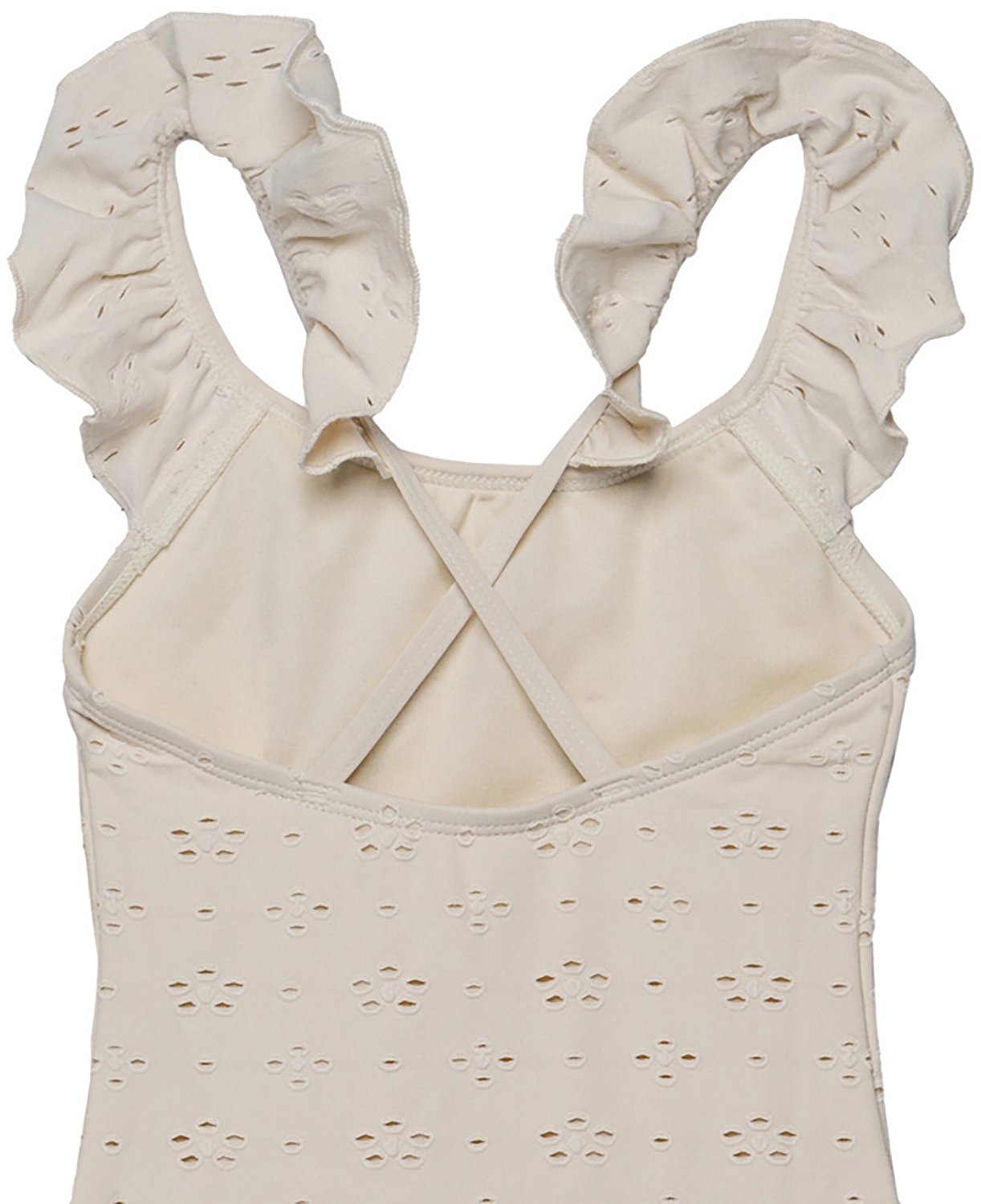 Gottex Girls’ Little Lace Ruffle Criss Cross Back One-Piece
