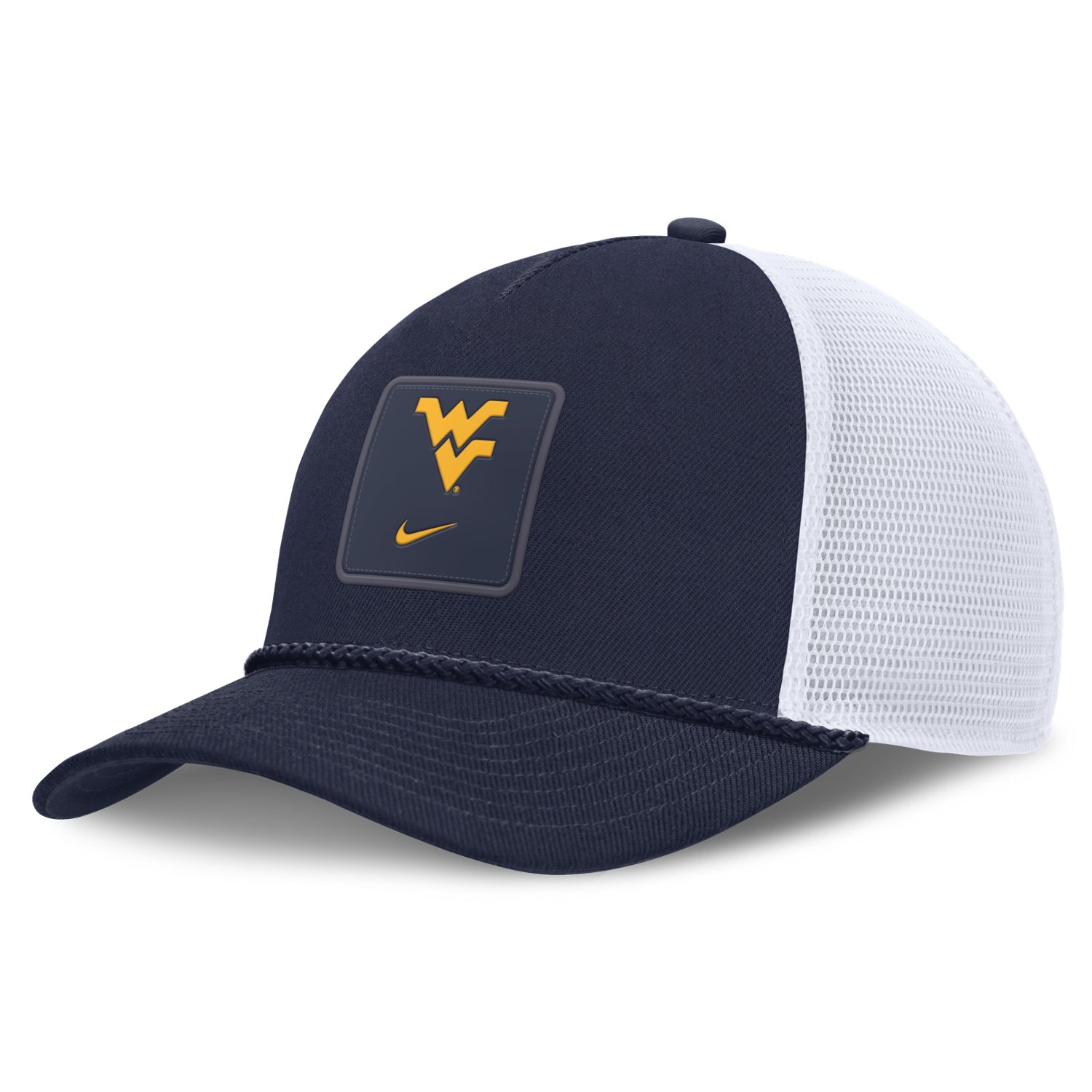 Nike West Virginia University Primary Logo Rise Gameday Structured Trucker Cap