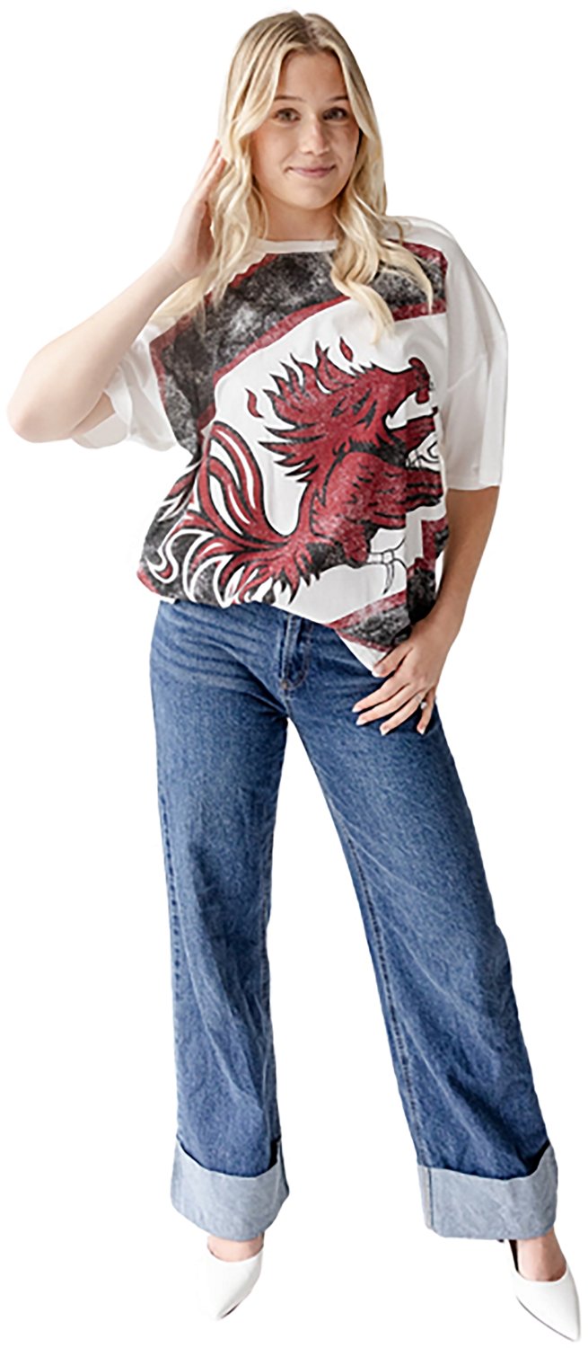 Gameday Social Women's University of South Carolina Lawson Logo Oversized Graphic T-shirt - view number 2
