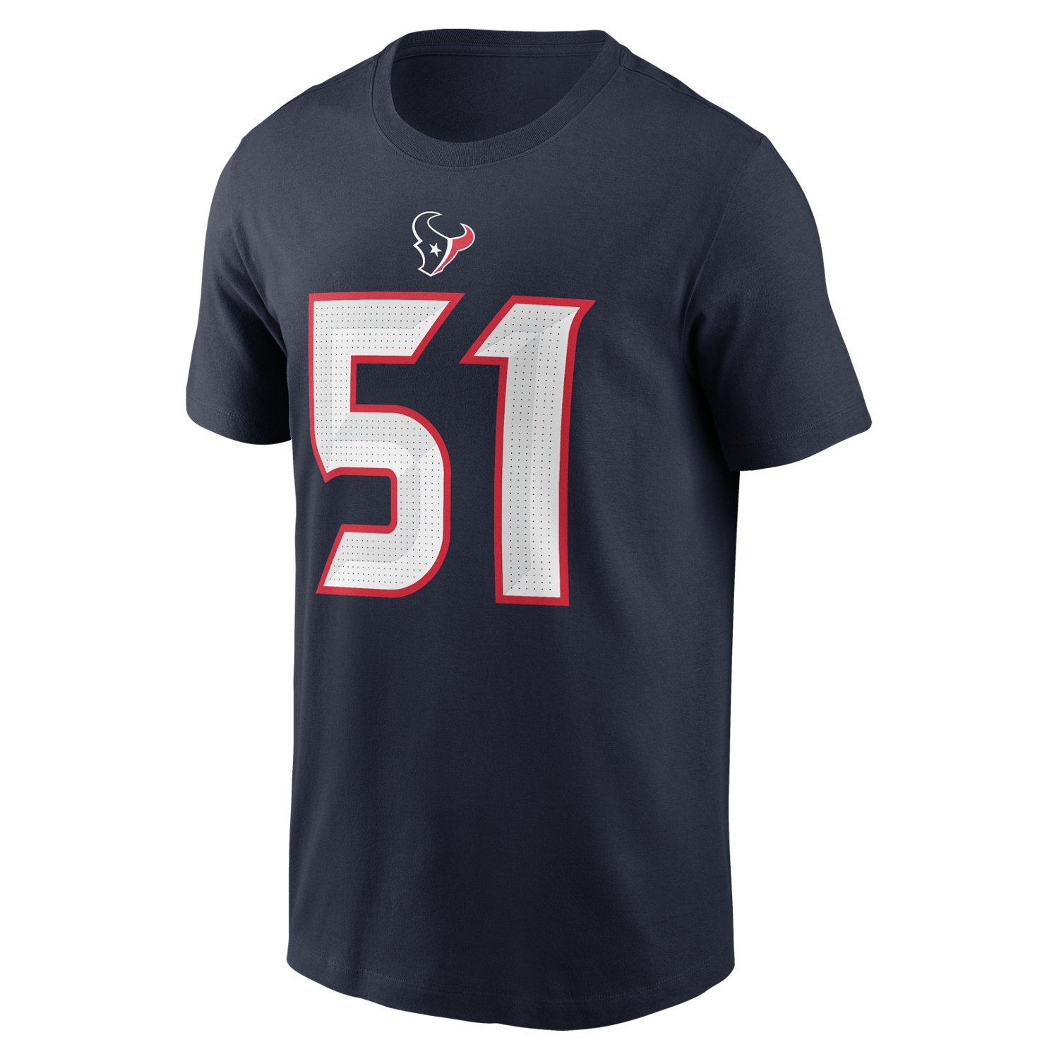 Nike Men's Texans Anderson JR 51 Wordmark Name & Number T-shirt