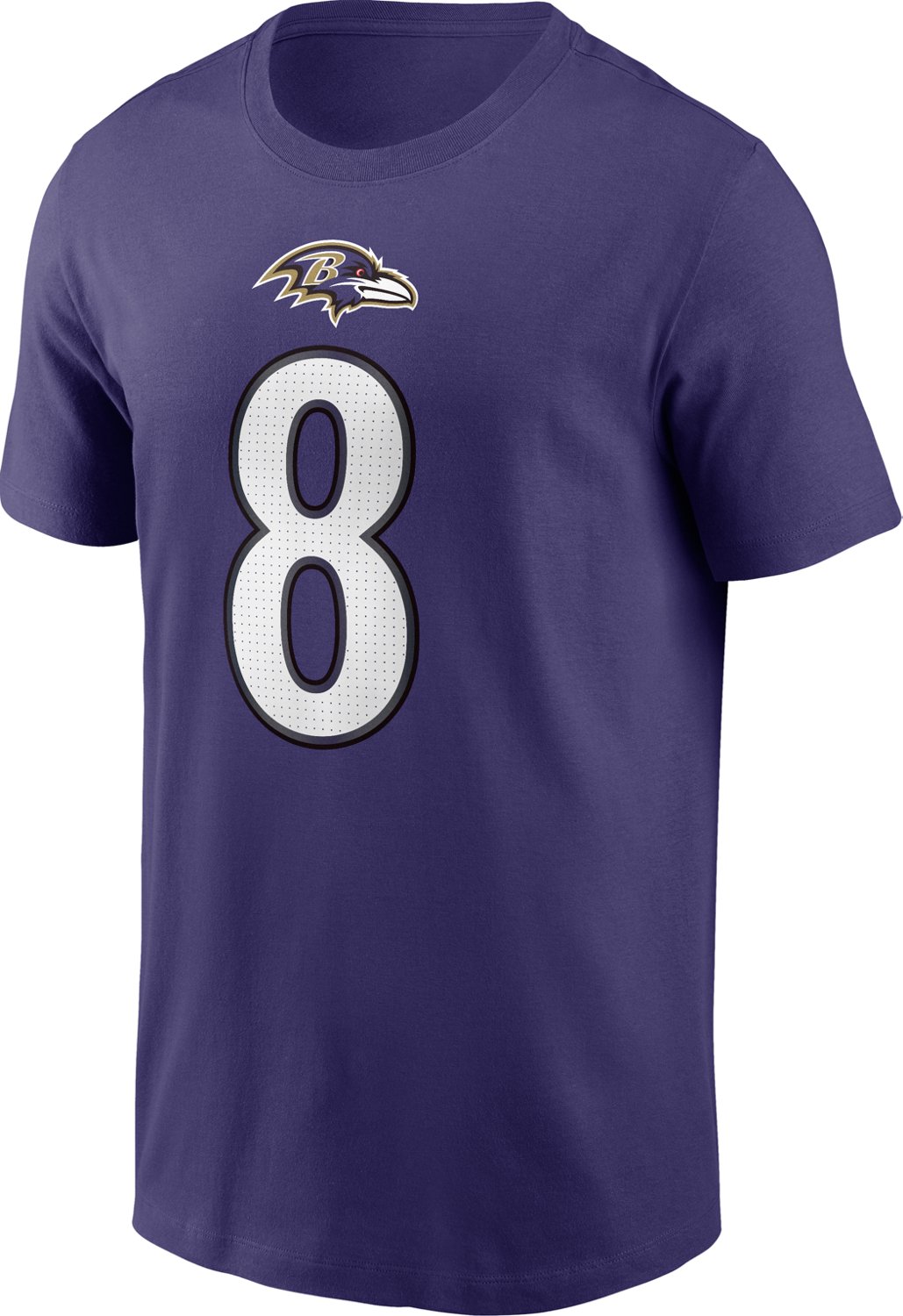 Nike Men's Baltimore Ravens Lamar Jackson #8 Graphic T-shirt - view number 2