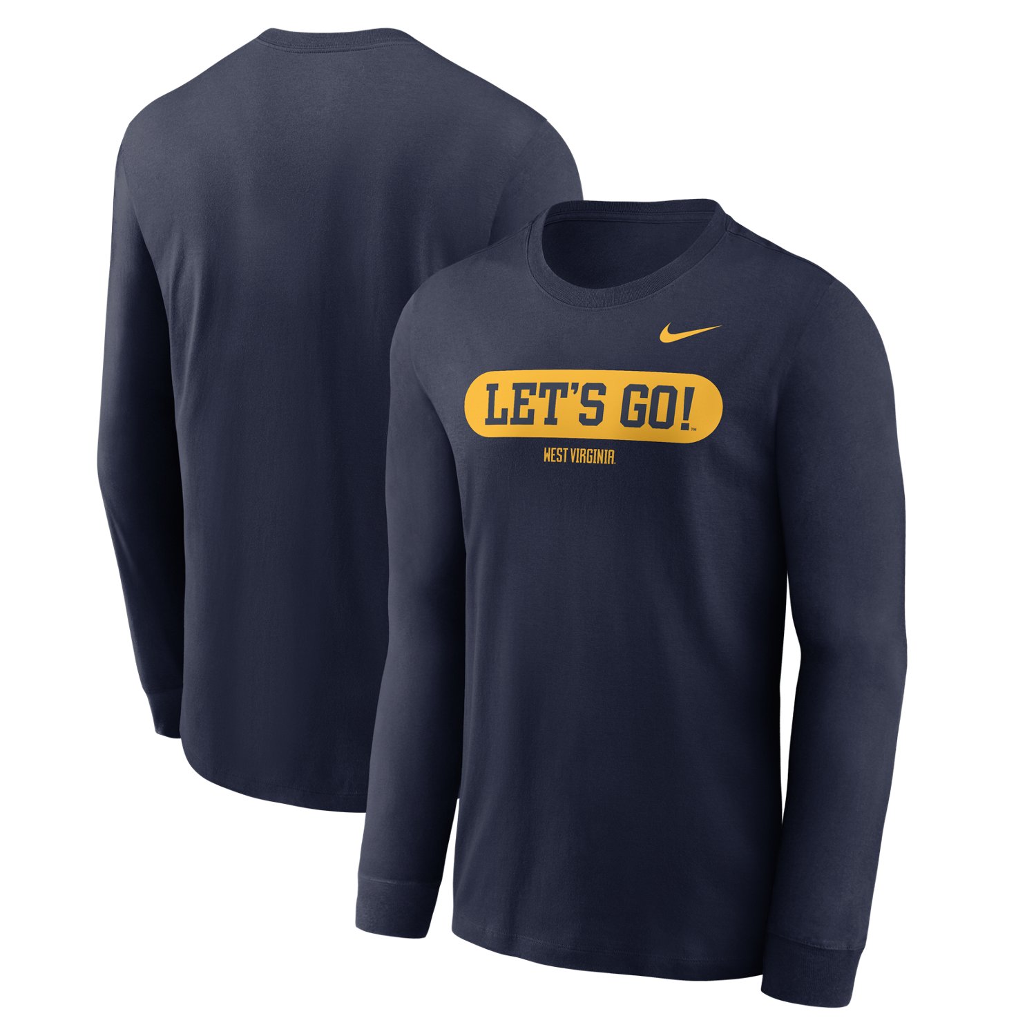 Nike Men's West Virginia University Pill Long Sleeve Graphic T-shirt - view number 3