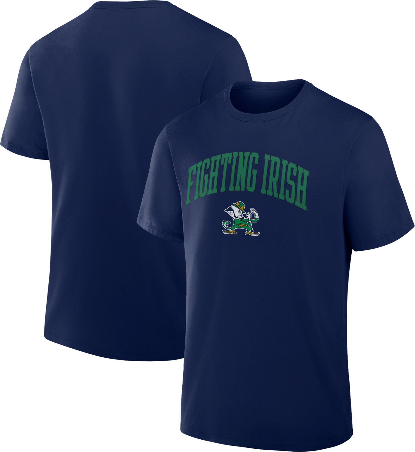 Fanatics Men's University of Notre Dame School Arch Embroidered Over Primary Logo Graphic T-shirt - view number 3