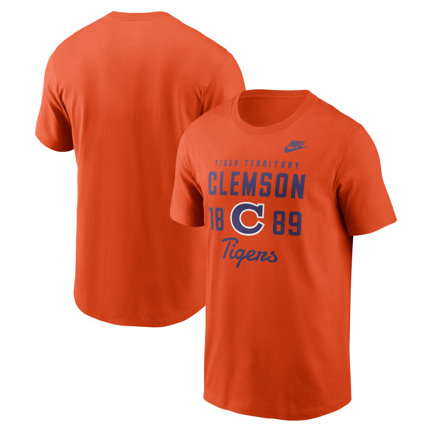 Nike Men's Clemson University Legacy Stacked Est Graphic T-shirt - view number 3