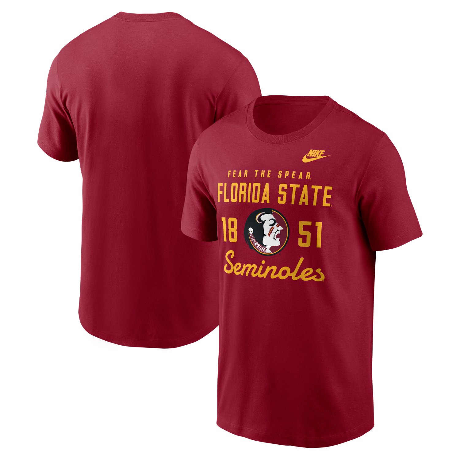 Nike Men's Florida State University Legacy Stacked Est Graphic T-shirt - view number 3