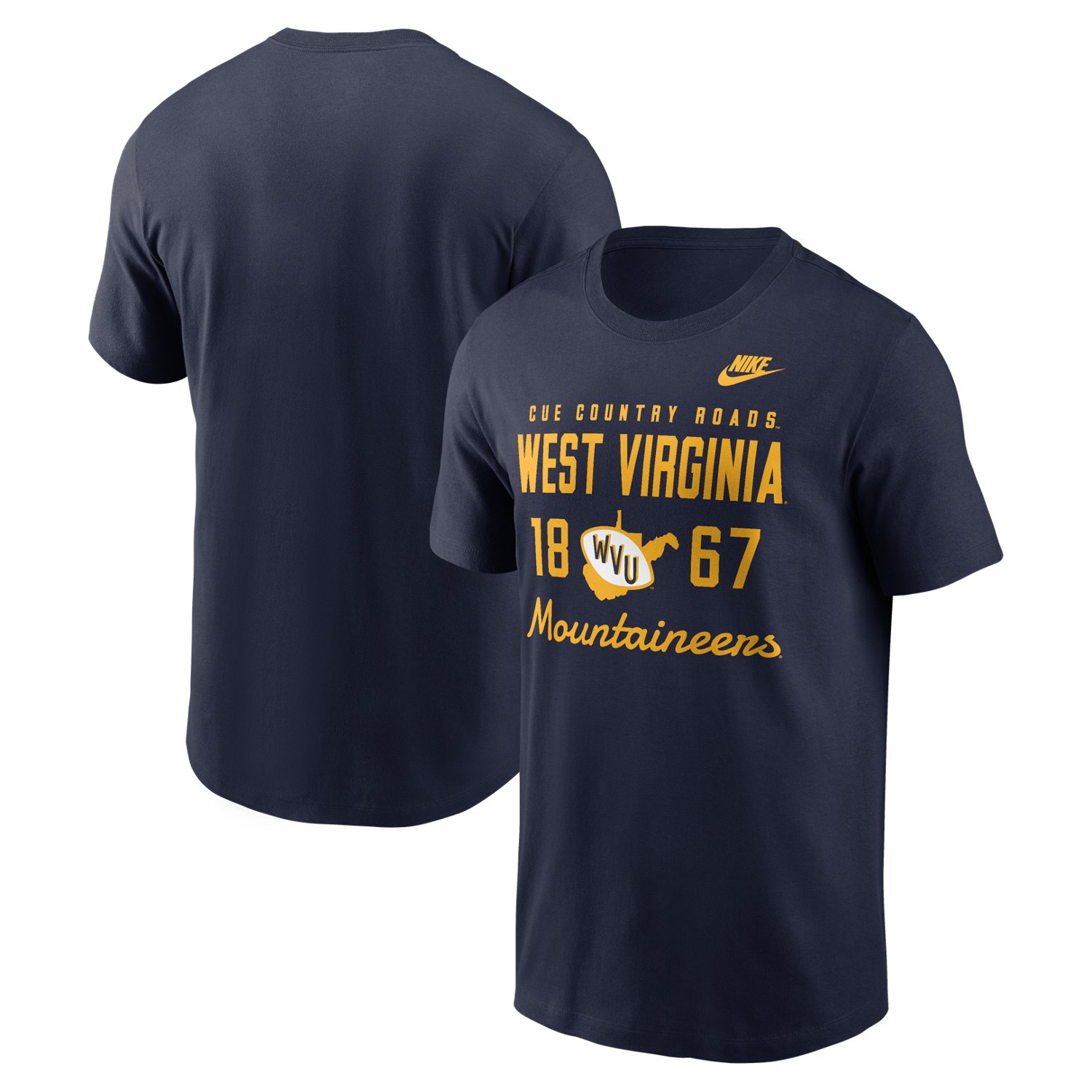 Nike Men's West Virginia University Legacy Stacked Est Graphic T-shirt