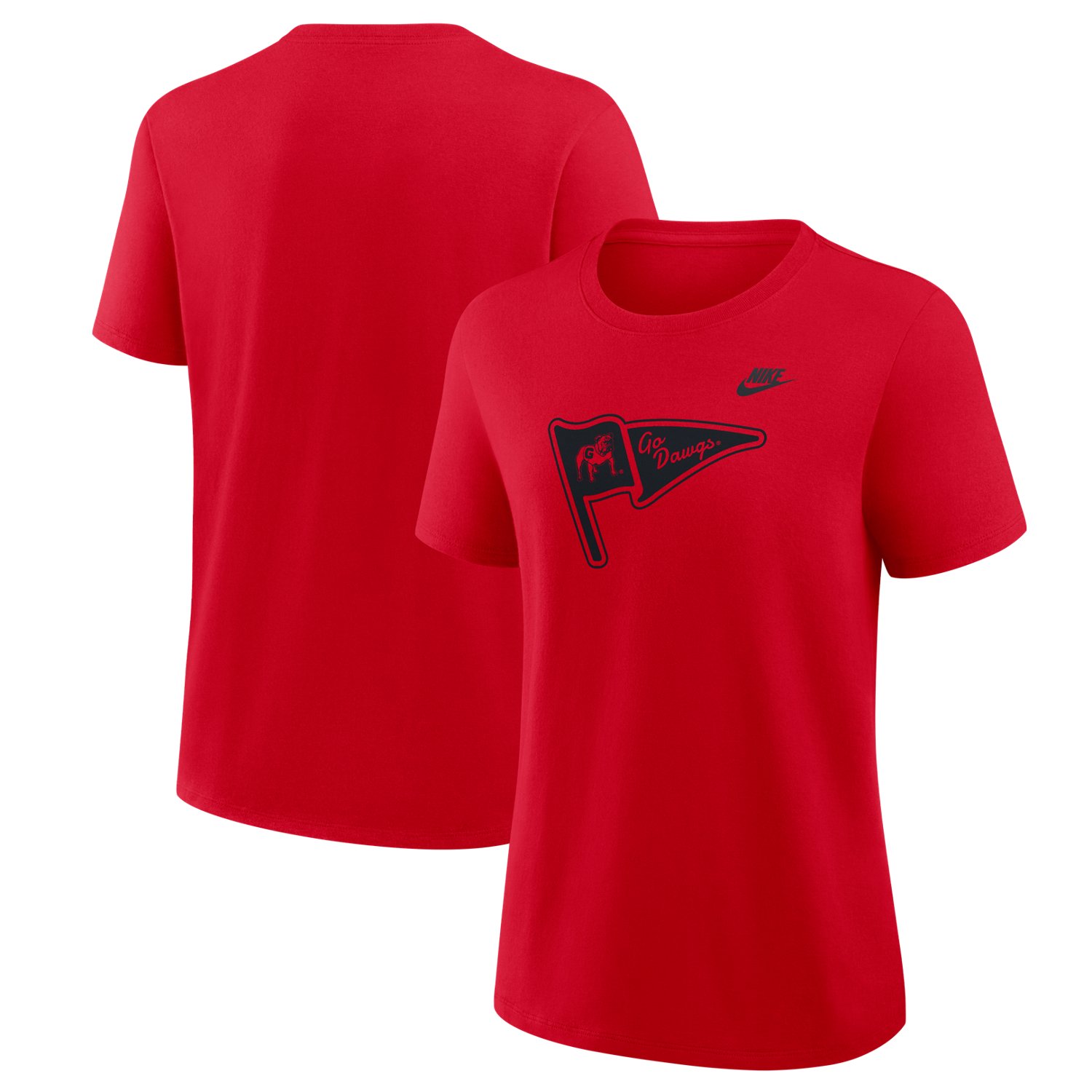 Nike Women's University of Georgia Legacy Spirit Flag Graphic T-shirt - view number 3