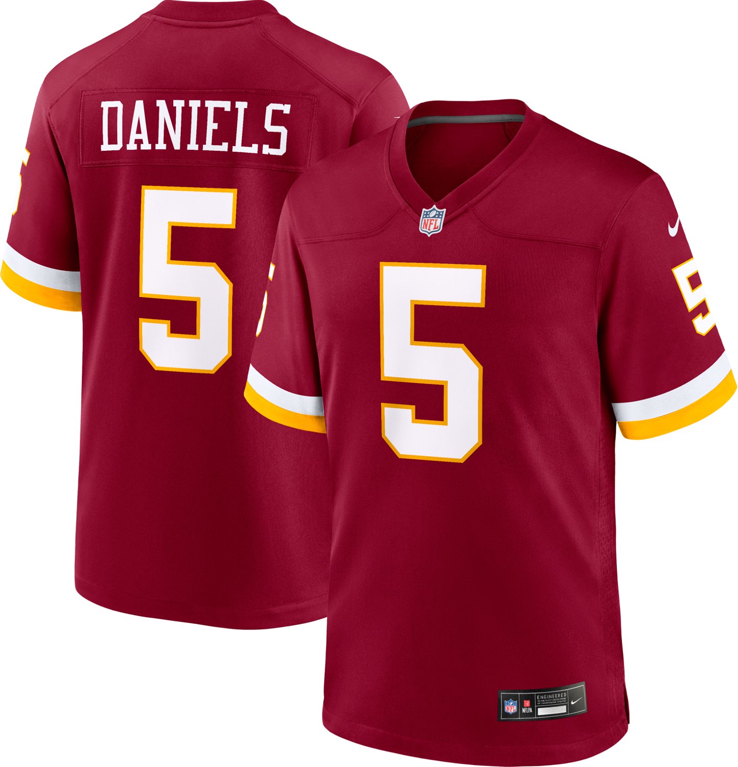 Nike Men's Washington Commanders Jayden Daniels #5 Game Home Jersey - view number 3