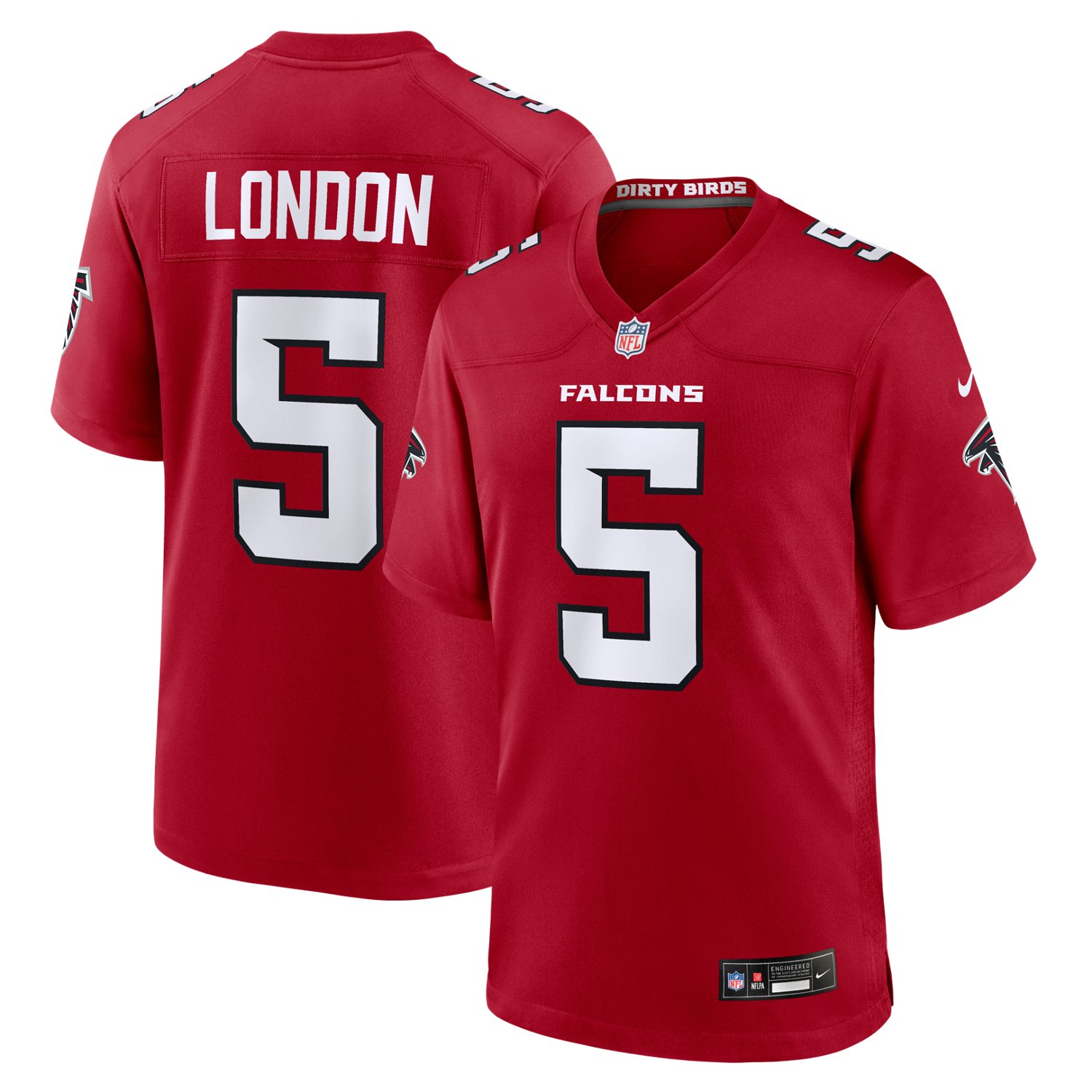 Nike Men's Atlanta Falcons Drake London #5 Game Home Jersey - view number 3
