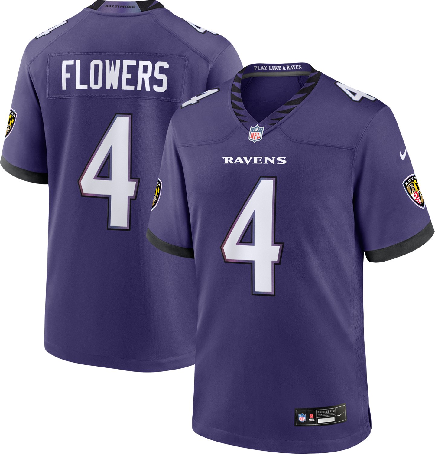 Nike Men's Baltimore Ravens Zay Flowers #4 Game Jersey